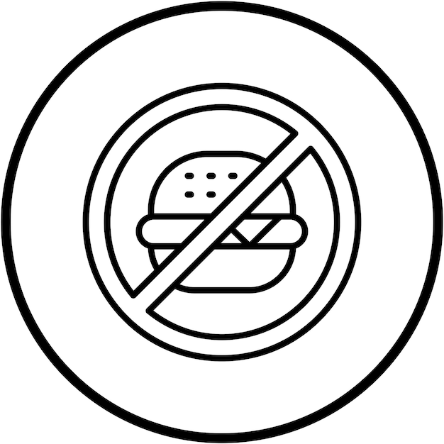 Diseño vectorial sin estilo de icono de comida chatarra
