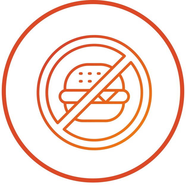 Diseño vectorial sin estilo de icono de comida chatarra