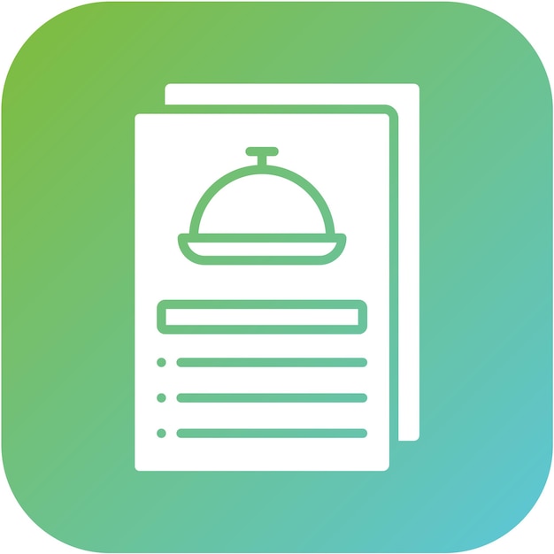 Diseño vectorial Estilo del icono de la comida de cortesía