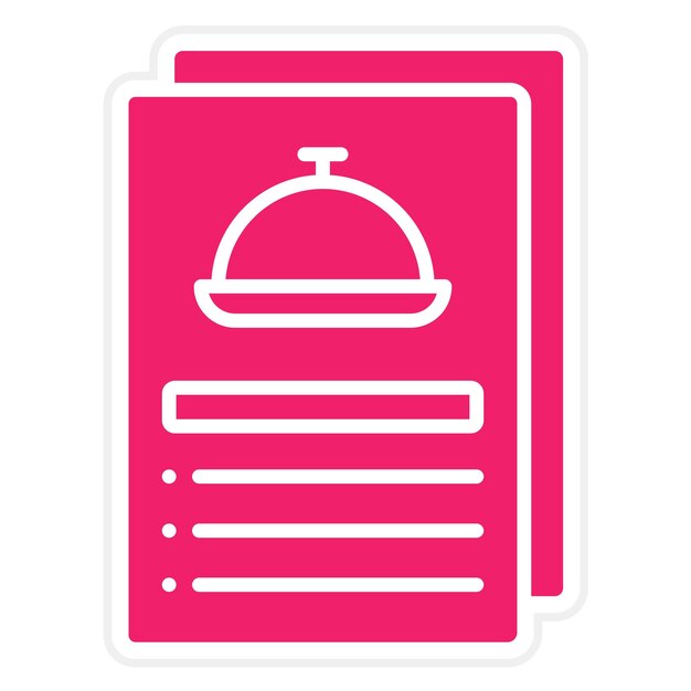 Diseño vectorial Estilo del icono de la comida de cortesía