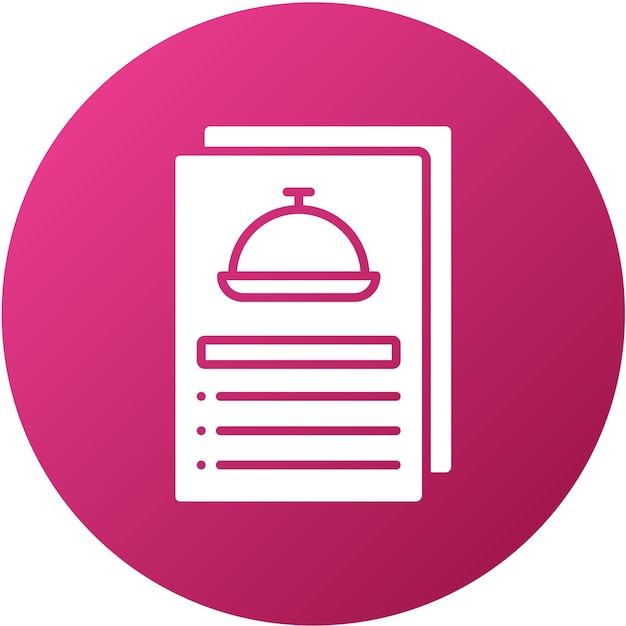 Diseño vectorial Estilo del icono de la comida de cortesía