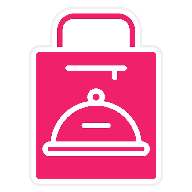 Diseño vectorial Estilo de icono de comida cubierto