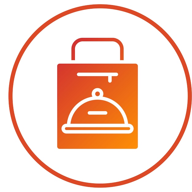 Diseño vectorial Estilo de icono de comida cubierto