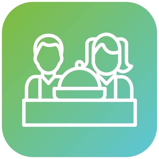 Diseño vectorial del estilo del icono de la comida familiar