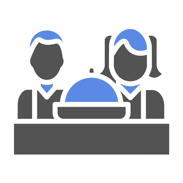 Diseño vectorial del estilo del icono de la comida familiar
