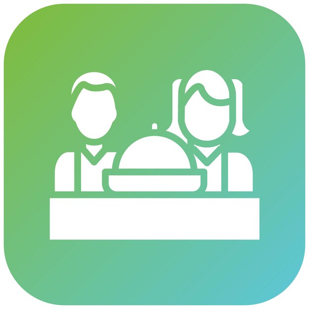 Diseño vectorial del estilo del icono de la comida familiar