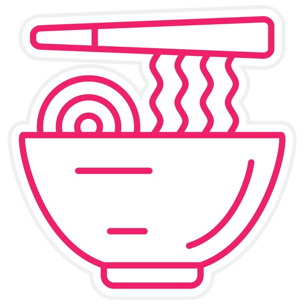 Diseño vectorial Estilo de icono de comida japonesa