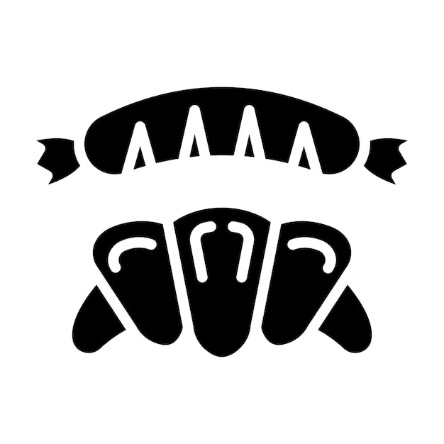 Diseño vectorial Estilo de icono de comida libre