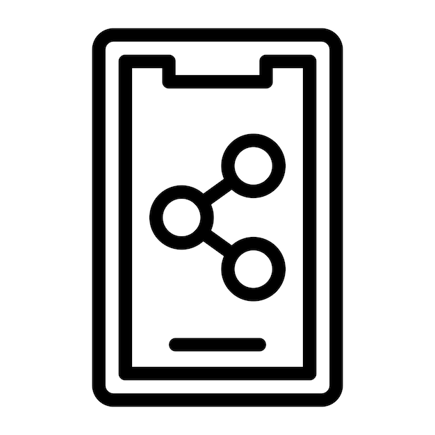 Diseño vectorial Estilo de icono de compartición móvil