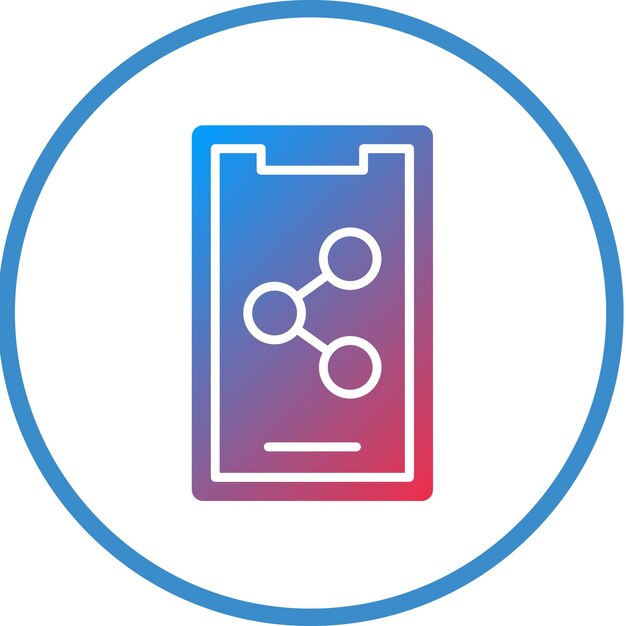 Diseño vectorial Estilo de icono de compartición móvil