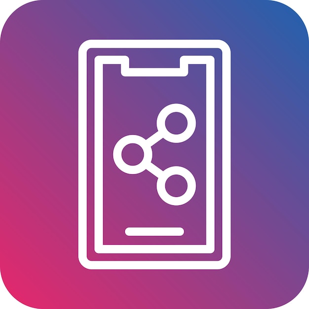 Diseño vectorial Estilo de icono de compartición móvil