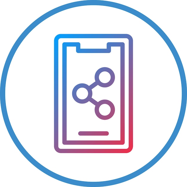 Diseño vectorial Estilo de icono de compartición móvil