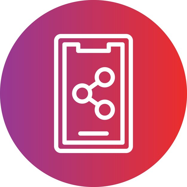 Diseño vectorial Estilo de icono de compartición móvil
