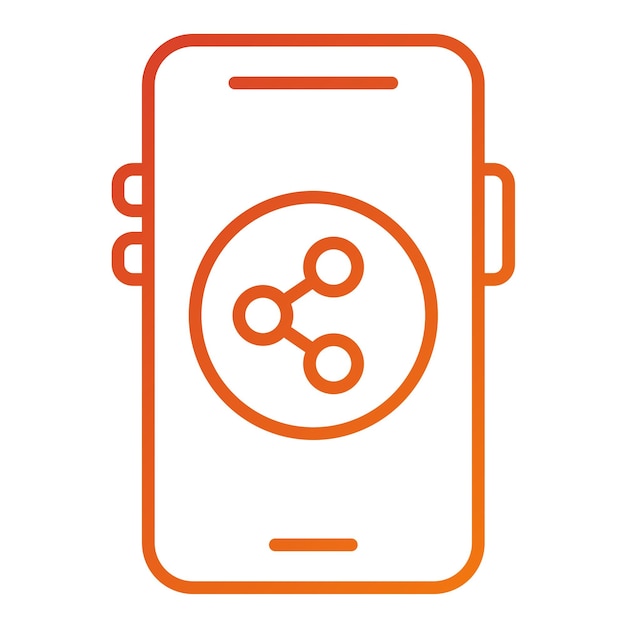 Diseño vectorial Estilo de icono de compartición móvil