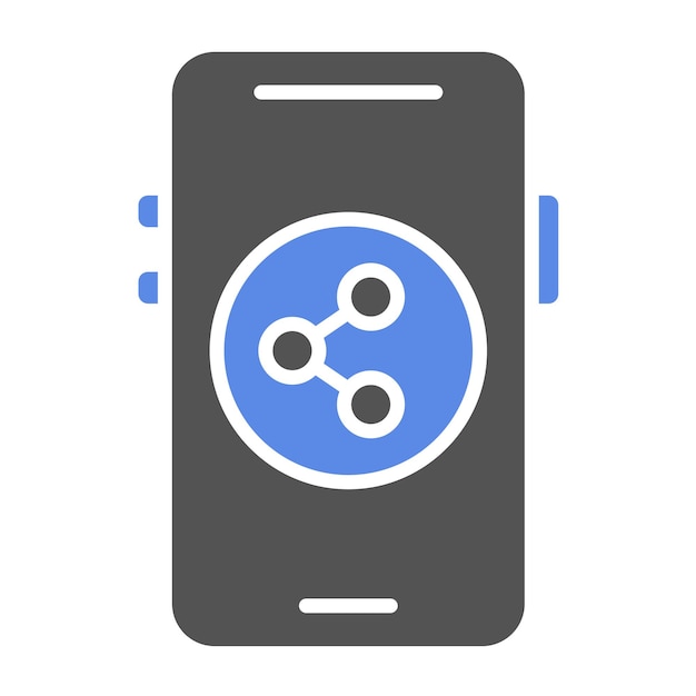 Diseño vectorial Estilo de icono de compartición móvil