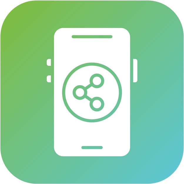 Diseño vectorial Estilo de icono de compartición móvil