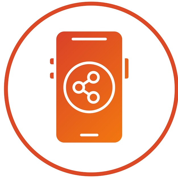 Diseño vectorial Estilo de icono de compartición móvil