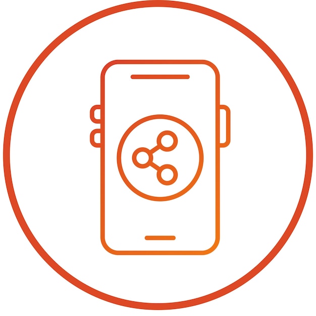 Diseño vectorial Estilo de icono de compartición móvil