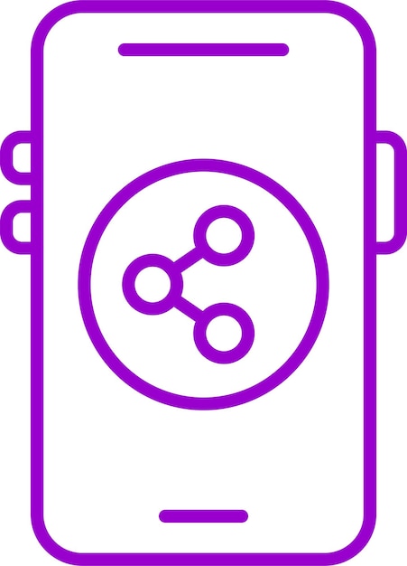Diseño vectorial Estilo de icono de compartición móvil