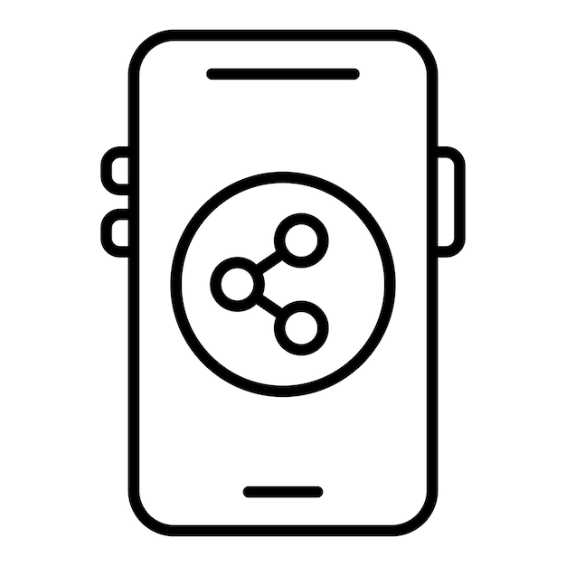 Diseño vectorial Estilo de icono de compartición móvil