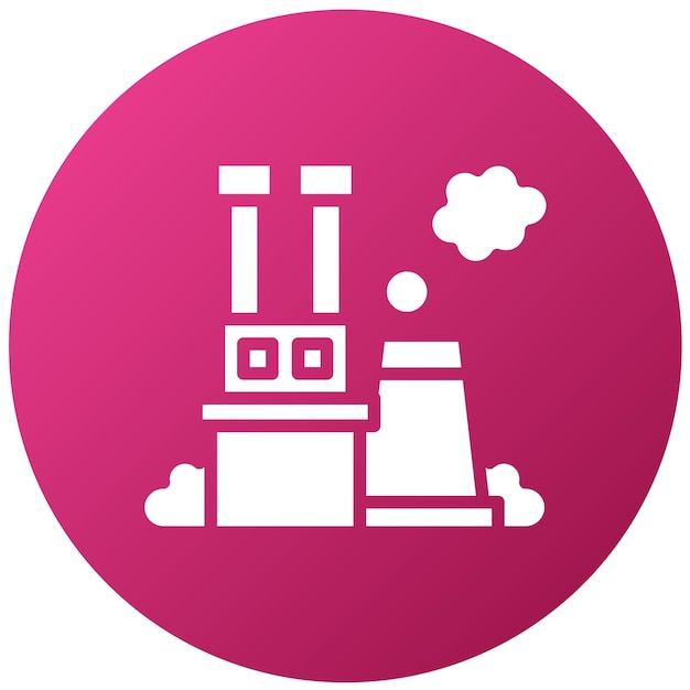 Diseño vectorial Estilo del icono del complejo industrial