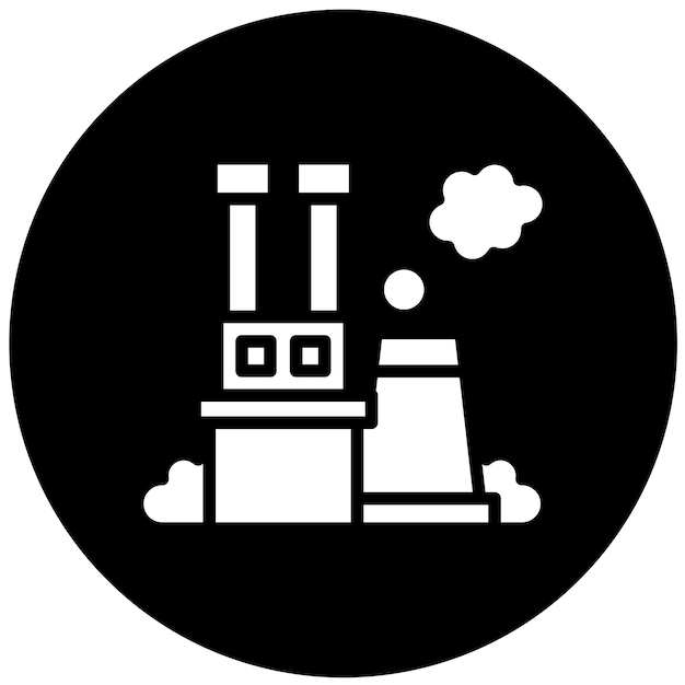 Diseño vectorial Estilo del icono del complejo industrial