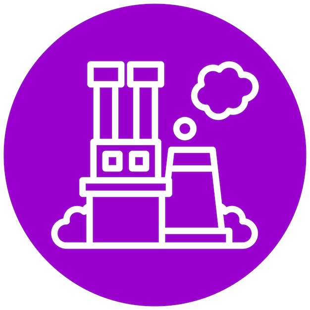 Diseño vectorial Estilo del icono del complejo industrial