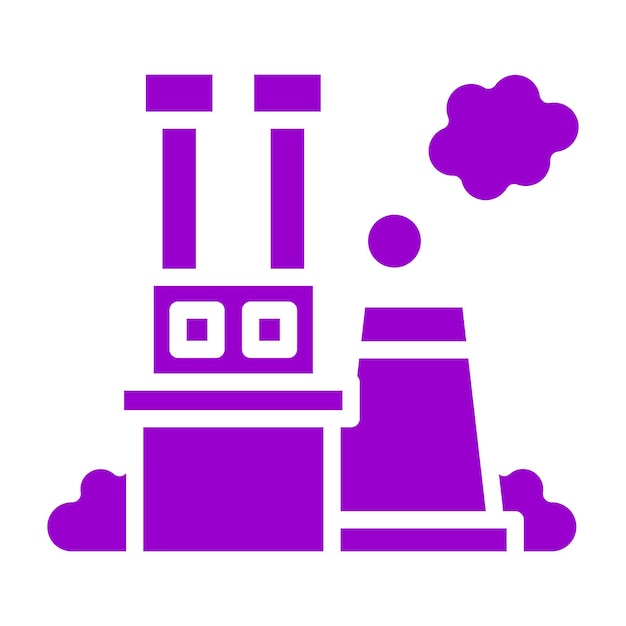 Diseño vectorial Estilo del icono del complejo industrial