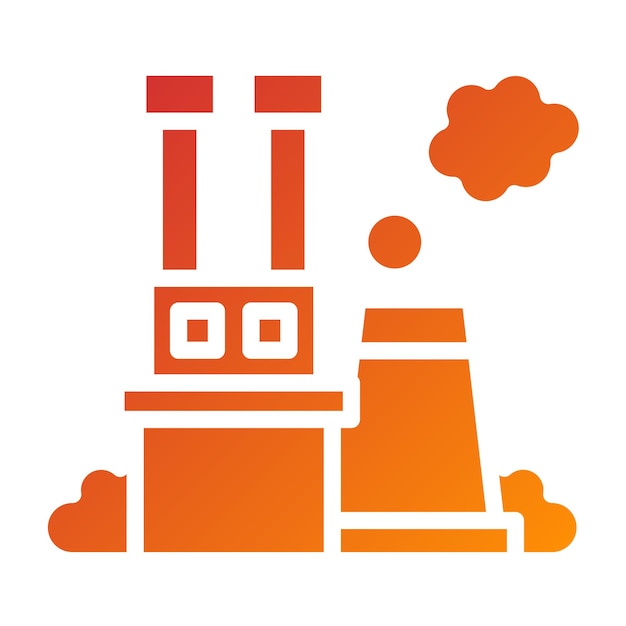 Diseño vectorial Estilo del icono del complejo industrial