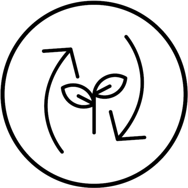 Diseño vectorial Estilo de icono de compost