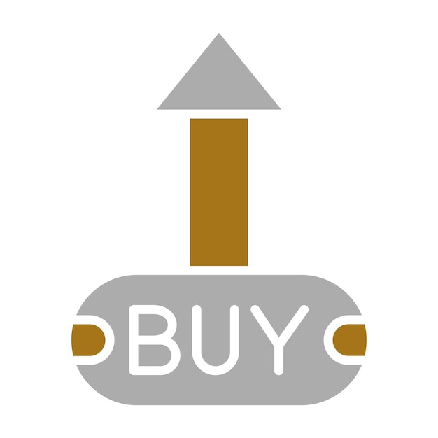 Diseño vectorial Estilo del icono de compra de acciones