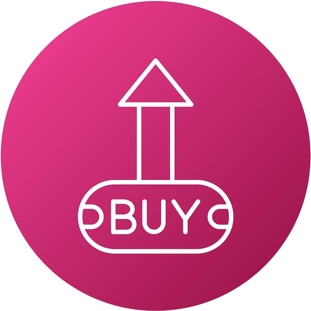 Diseño vectorial Estilo del icono de compra de acciones
