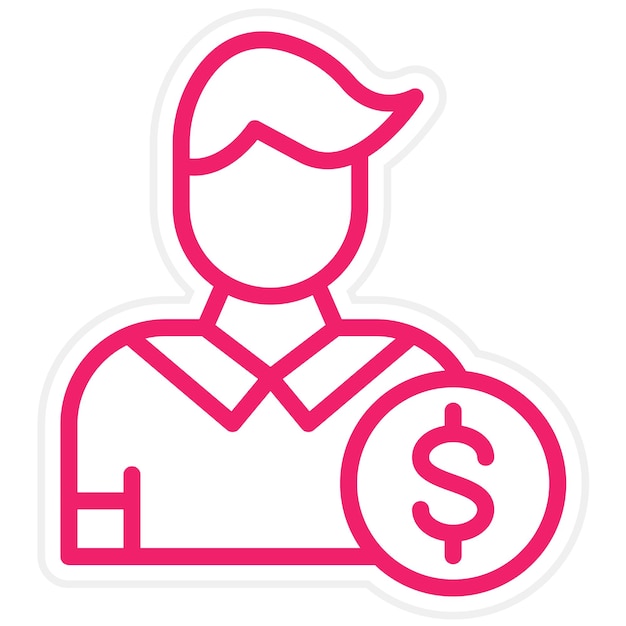 Diseño vectorial Estilo del icono del comprador