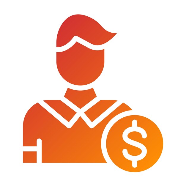 Diseño vectorial Estilo del icono del comprador