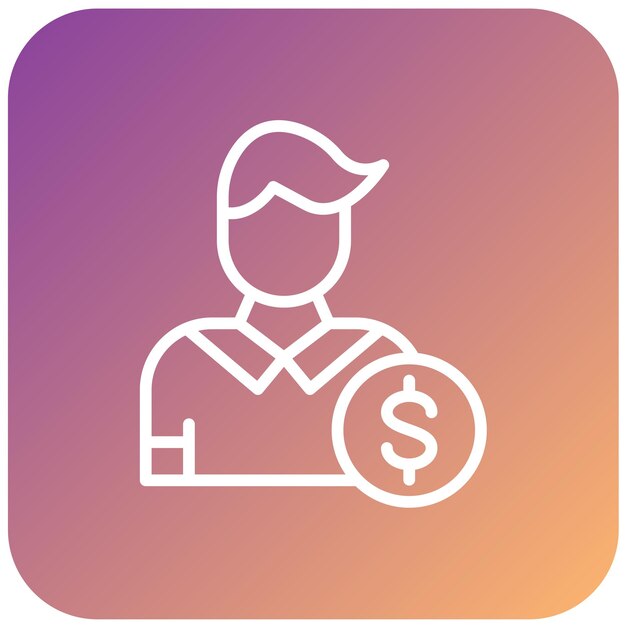 Diseño vectorial Estilo del icono del comprador