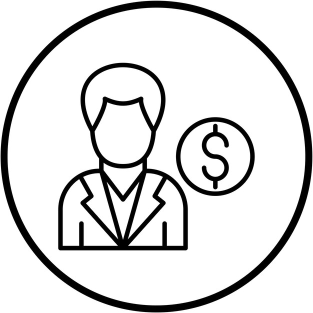 Diseño vectorial Estilo del icono del comprador
