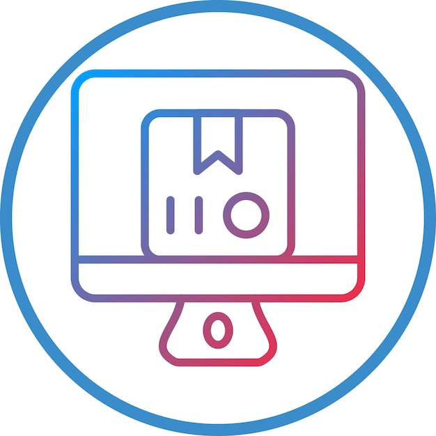 Diseño vectorial Estilo de icono de compras en línea