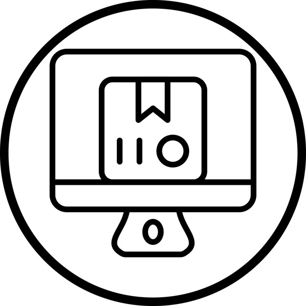 Diseño vectorial Estilo de icono de compras en línea