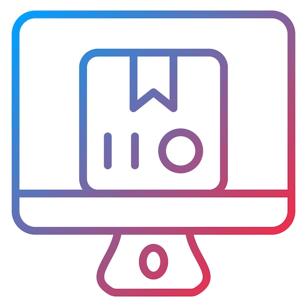 Diseño vectorial Estilo de icono de compras en línea