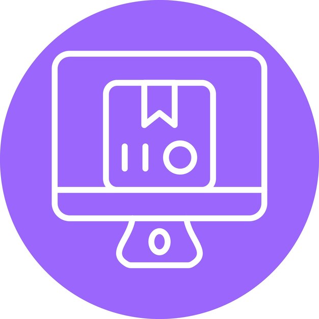 Diseño vectorial Estilo de icono de compras en línea