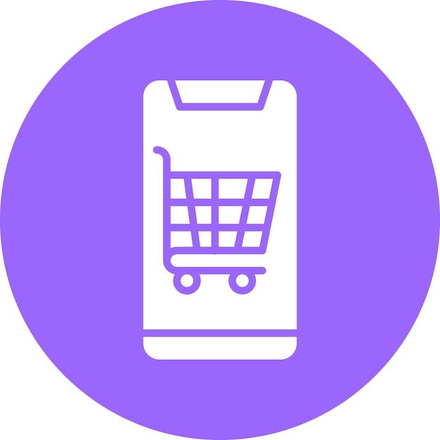 Diseño vectorial Estilo de icono de compras en línea