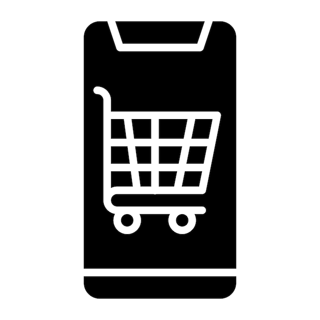 Diseño vectorial Estilo de icono de compras en línea