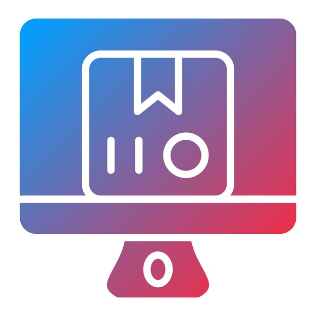 Diseño vectorial Estilo de icono de compras en línea