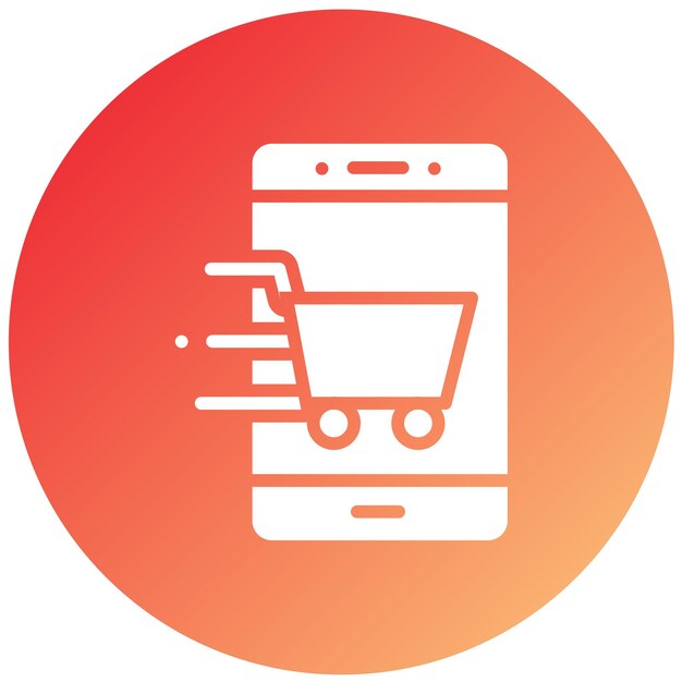 Diseño vectorial Estilo de icono de compras en línea
