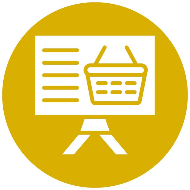 Diseño vectorial Estilo de icono de compras en línea