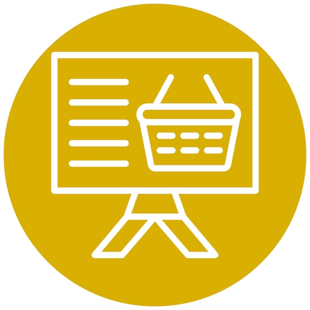Diseño vectorial Estilo de icono de compras en línea