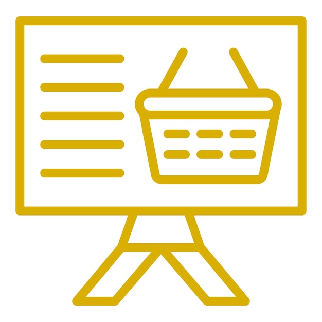 Diseño vectorial Estilo de icono de compras en línea