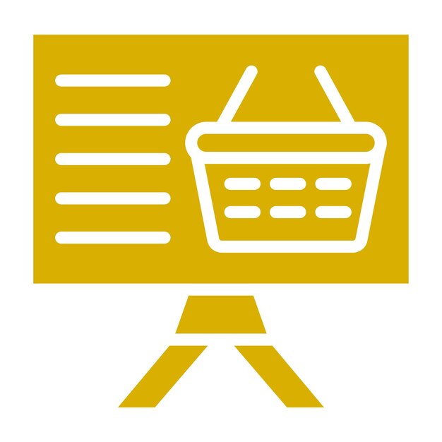 Diseño vectorial Estilo de icono de compras en línea