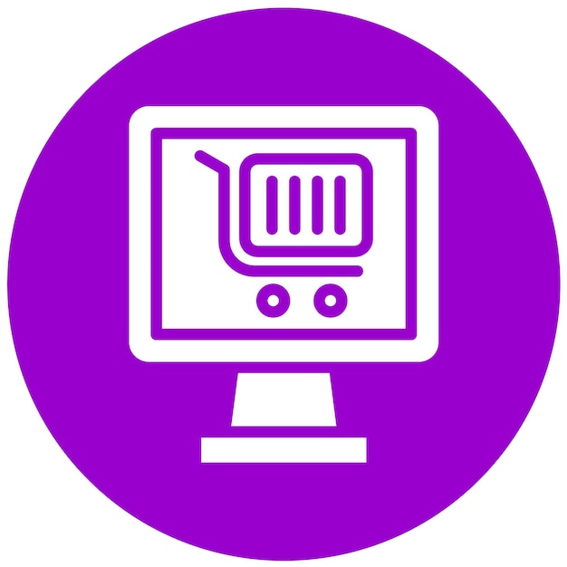 Diseño vectorial Estilo de icono de compras en línea