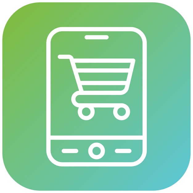 Diseño vectorial Estilo de icono de compras en línea